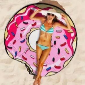 🩷🍩Pink Frosted Donut Shaped Sheet for Beach Use 🍩🩷